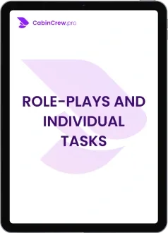 Kabin memuru adayları için bireysel görevler ve role-play. Assessment Centre ve Emirates açık gününe hazırlık